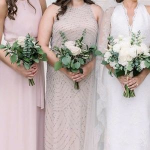 Adrianna Papell Art Deco Beaded Blouson Dress, 16